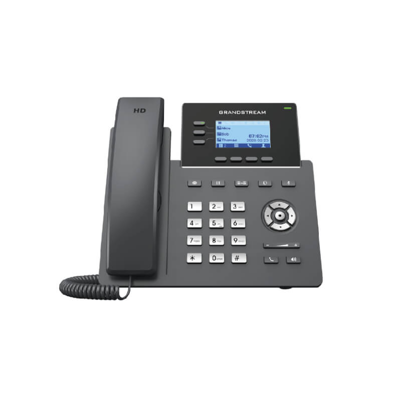 TELEFONO IP HD 3 LINEAS 6 CUENTAS SIP 9 DOS PUERTOS ETHERNET GIBABIT 10/100/100 POE. NO INCLUYE FUENTE. PANTALLA DE PLACAS FRONTALES INTERCAMBIABLES