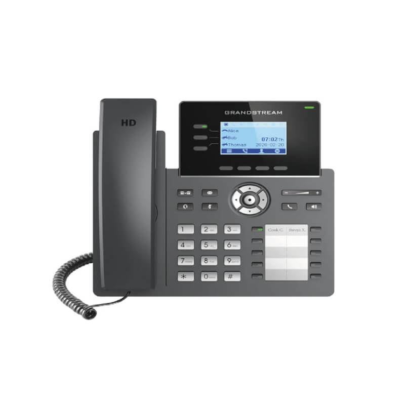 TELEFONO 3 LINEAS Y 6 CUENTAS SIP. 10 TECLAS BLF. 8 TECLAS DE FUNCION DEDICADAS. 2 PUERTOS ETHERNET GIGABITS 10/100/1000 NO POE INTEGRADO. INCLUYE FUE
