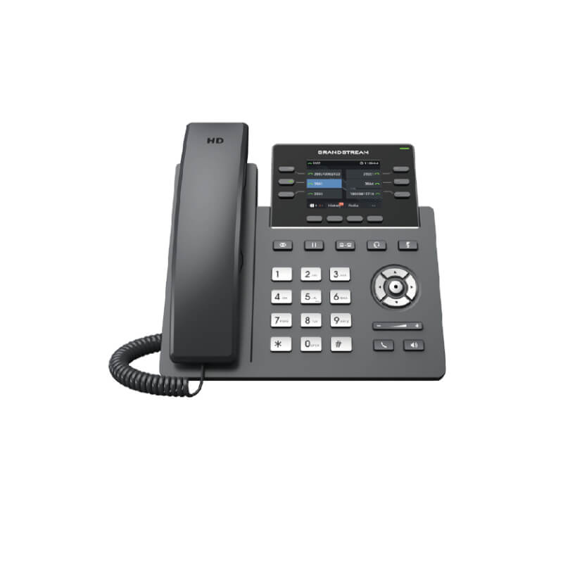 TELÉFONO IP HD DE 3 LINEAS 6 TECLAS DE LINEA MULTIUSOS HASTA 24 BLF DIGITALES. DOS PUERTOS GIGABIT 10/100/1000 CON POE INTEGRADO. AURICULAR HD Y ALTAV