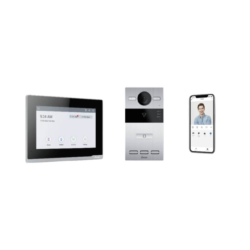 KIT DE VIDEOPORTERO S212 + MONITOR E216, POE, IC & ID CARD, 2MP CAMARA, PANTALLA DE 7