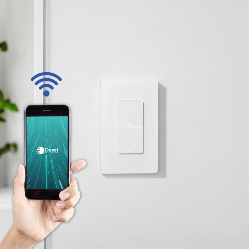 Interruptor WiFi Doble blanco Inteligente: Alexa & Google | Proluxes