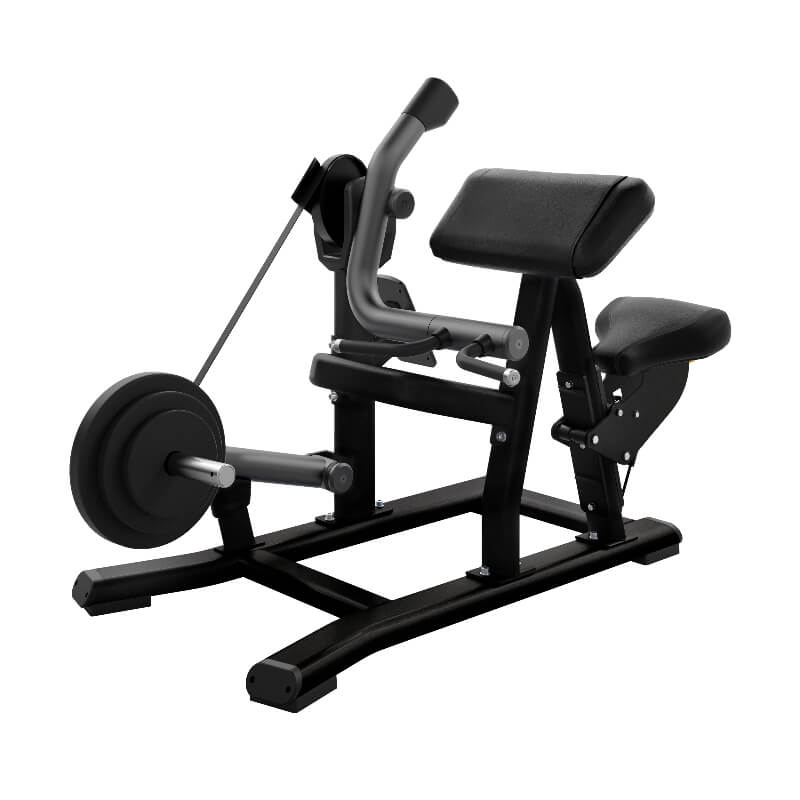 Flexión de bíceps con carga de discos Precor | Fitness Solutions Ecuador