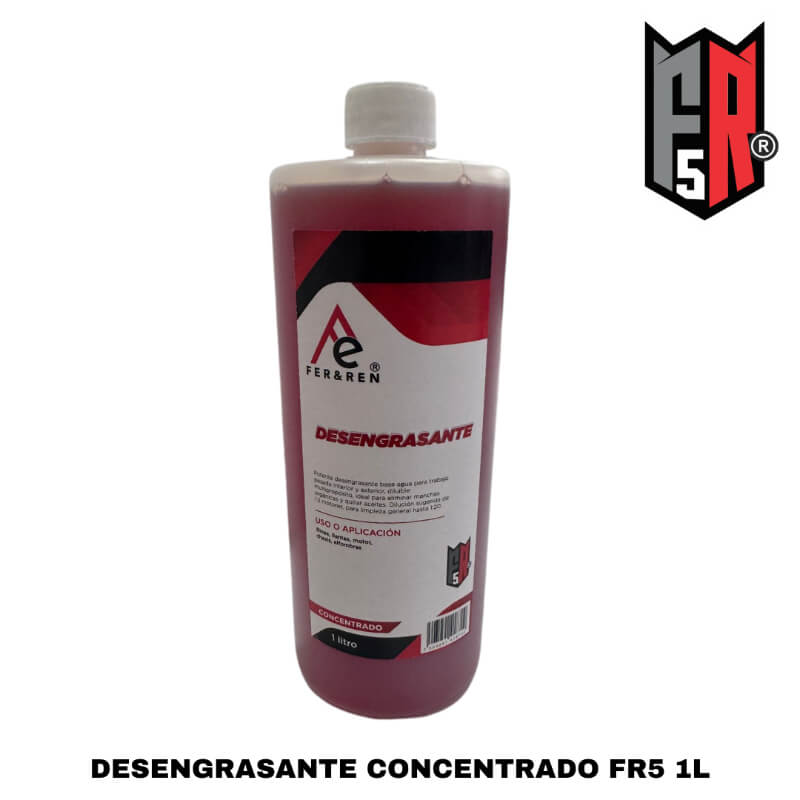 Desengrasante FR5 1L Concentrado– Limpieza Potente para Rines, Motores y Más | Uso Profesional