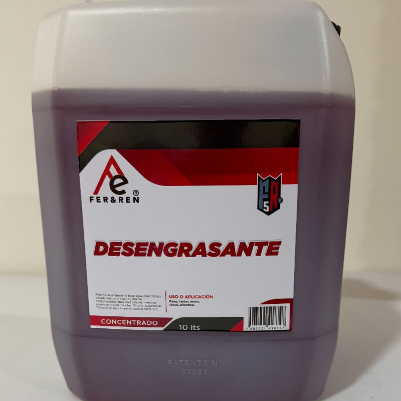 Desengrasante FR5 10L Concentrado– Potencia Profesional para Motores, Rines, Llantas y Más