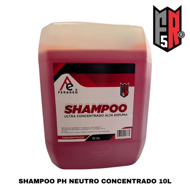 Shampoo FR5 PH Neutro 10L Concentrado- Limpieza Suave y Efectiva sin Daños