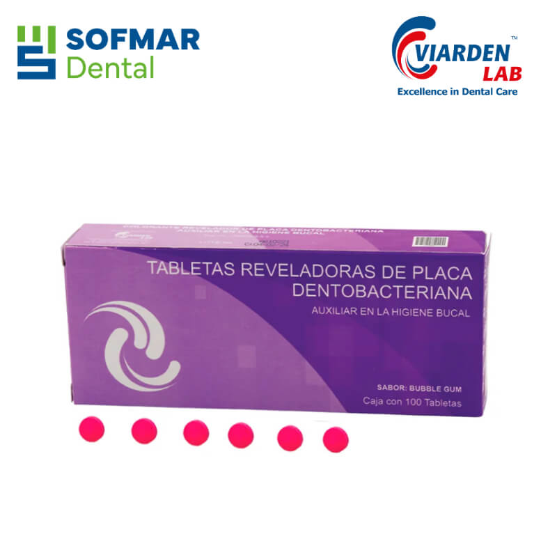 Tabletas Reveladoras de Placa Dentobacteriana Viarden - Detección Precisa y Eficaz | Depósito Dental Sofmar