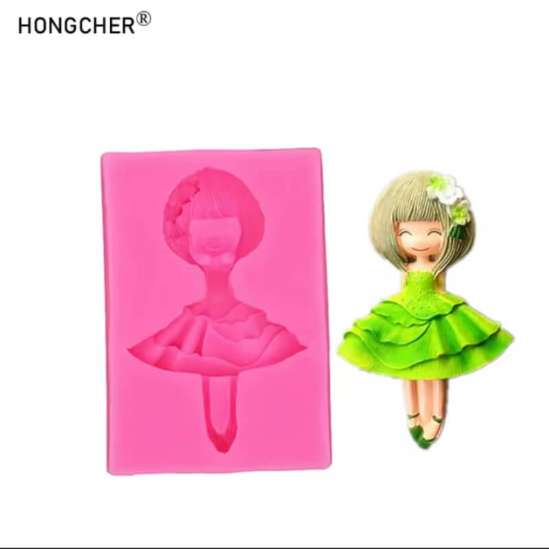 Molde de silicona de Bailarina, llévate 2 por el precio de uno, para uso en velas, (cada una) porcelana fría, chocolate, pastelería. descuento