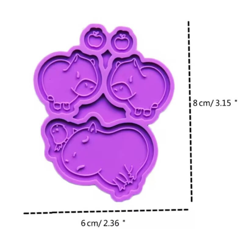 Molde de silicona de capibara 3 opciones, para uso en velas, porcelana fría, resina, alimentos.