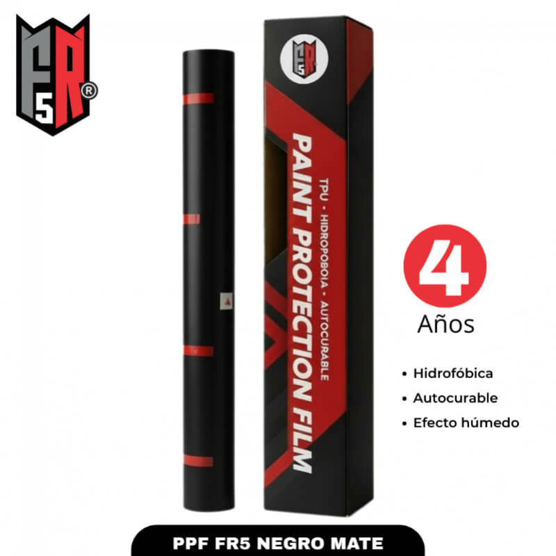 PPF FR5 Negro Mate por Metro | Película Hidrofóbica 4 Años | Efecto Húmedo Profesional – Fer&Ren