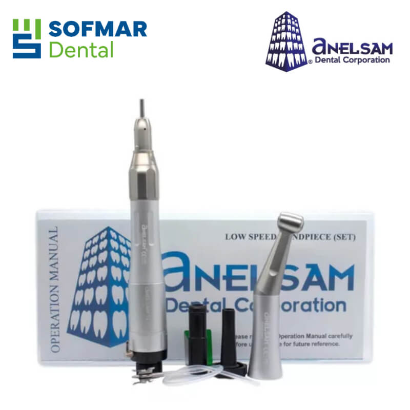 Pieza de Baja Velocidad Dental Tipo E 2 Vías Anelsam - Precisión, Durabilidad y Autoclavable | Depósito Dental Sofmar