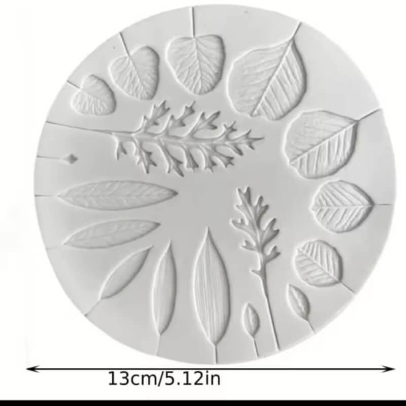 Moldes de silicona 2 diseños de hojas, para uso en porcelana fría, resina, chocolate.
