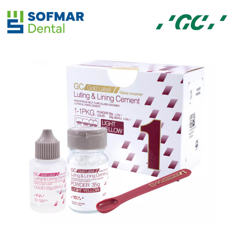Ionómero de Vidrio Tipo 1 Fuji GC 35g/20ml – Cemento Definitivo para Coronas y Puentes | Depósito Dental Sofmar