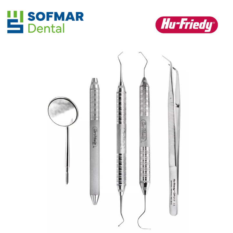 Kit Básico de Diagnóstico 1x4 Mango Grueso Hu-Friedy – Precisión y Durabilidad Profesional | Depósito Dental Sofmar