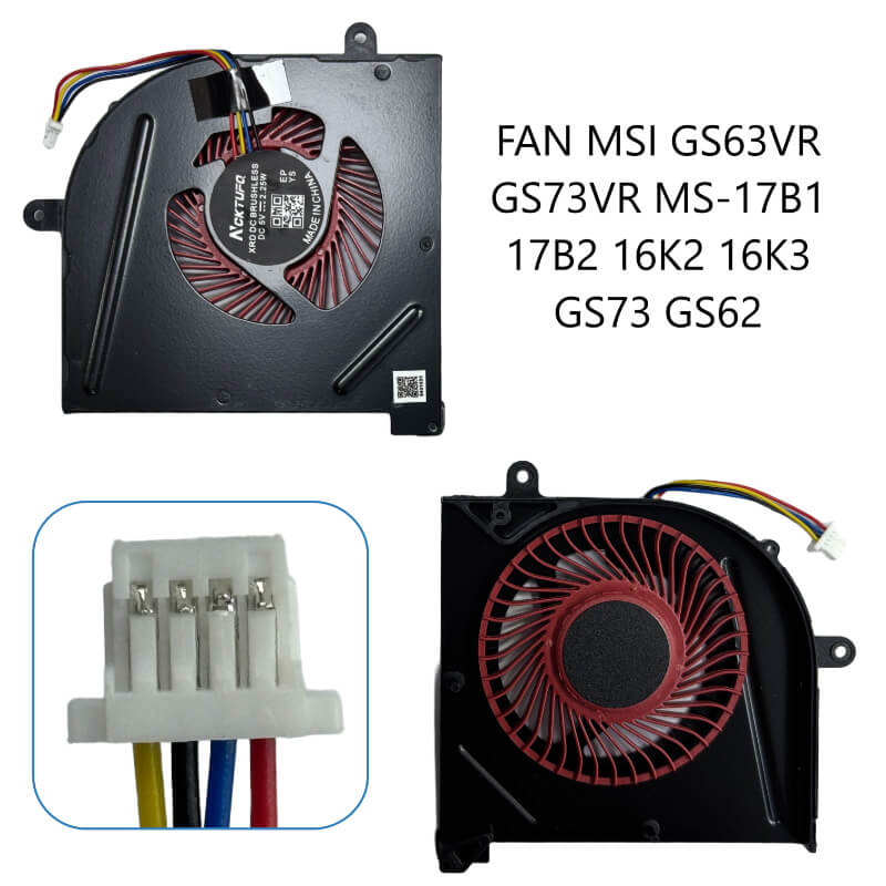 FAN MSI GS63VR GS73VR MS-17B1 17B2 16K2 16K3 GS73 GS62 Red Blades VERSION 2