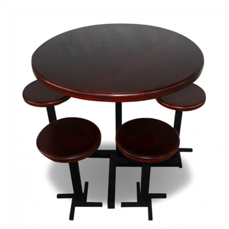 Juego de mesa con bancos tipo taburetes