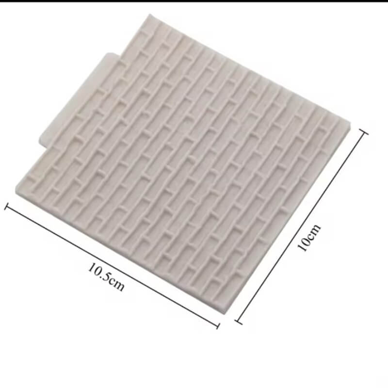 Molde de silicona de Textura estilo ladrillo, para uso en porcelana fría, alimentos, fondant, pasteleria