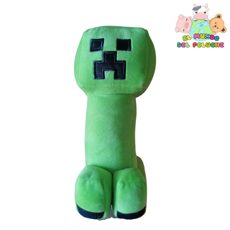 Peluche Creeper Minecraft #1 | Diseño Pixelado Oficial | 30cm x 10cm | El Mundo del Peluche