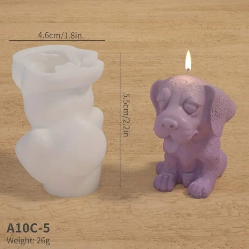 Moldes de silicona de varios perros para uso en Velas, jabones, yeso, resina. (valor unitario), detalles en la descrpción