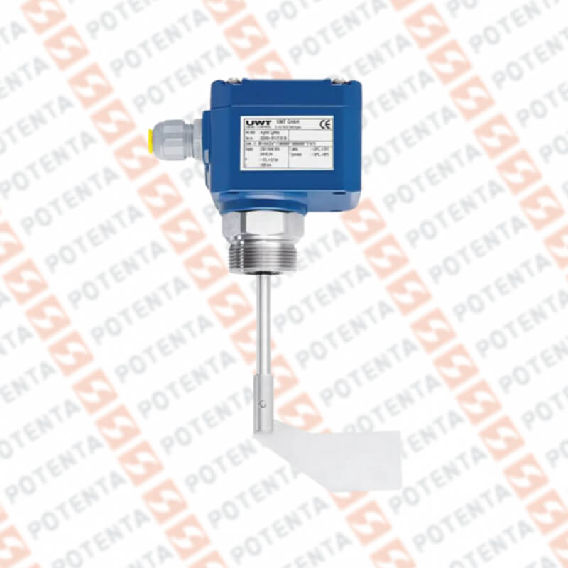 Paleta rotativa RN3 nivel sólidos, 22-230vac/vdc, rele spdt, b=35x106mm, l=150mm g1-1/4, UWT