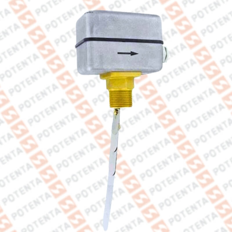 Interruptor flujo, tuberia 1…8plg, spdt, 1npt, 150psi, 110°C, c/terminal, Dwyer