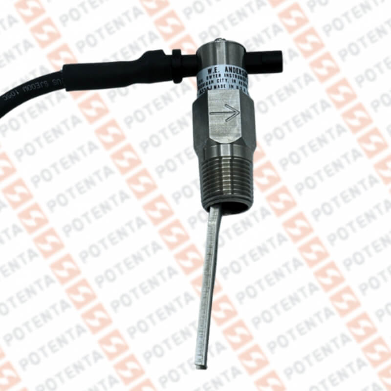 Interruptor flujo, tuberia 1/2…2plg, spst, 1/2npt, 2000psi, 93°C, c/Cable, Dwyer