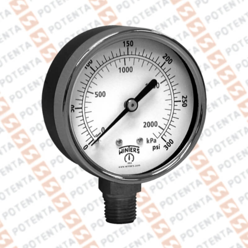 Manometro PFP, dial 4 ZR, 0-300psi/bar 1%, 1/2npt inf, ss/ss, ip66, Winters