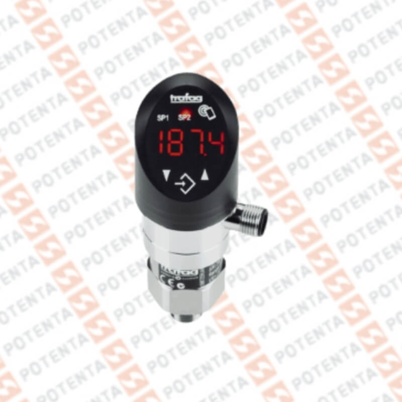 Transmisor presion Dis 8380, -1…5bar(Aju50%), Pnp/4-20mA/0-10V, 1/4Nptm, M12-5p, Trafag