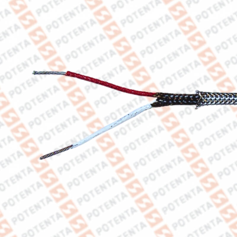 Cable para RTD, 3 hilos 24awg-flexible, 482°C, malla ss, Pyromation