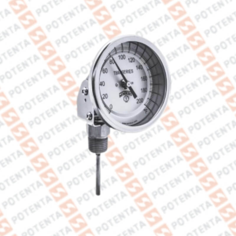 Termometro TBM, dial 5, 0-150°C 1%, b=1/4x6plg, Con=1/2npt ajustable, SS, Winters