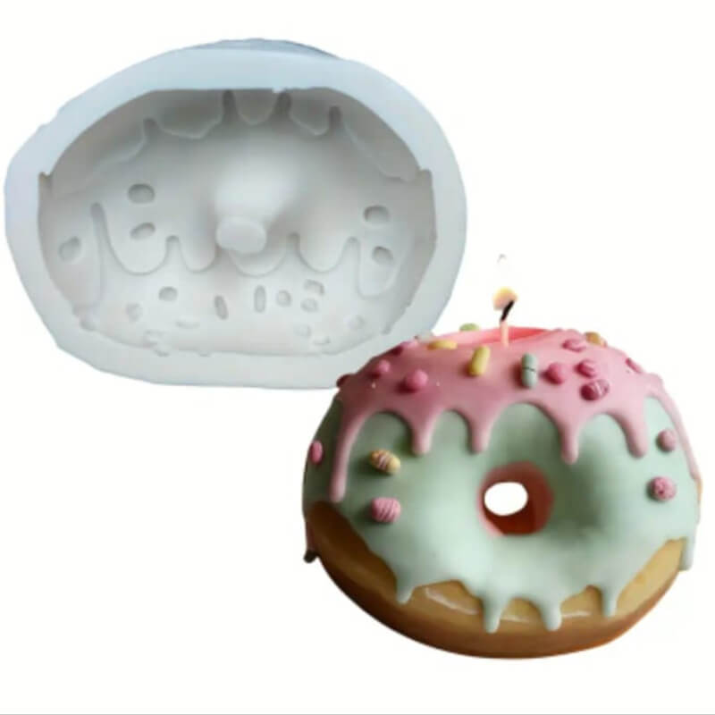 Molde de silicona de Dona grande para uso en Velas, jabones, yeso, cera, resina, chocolate, alimenos