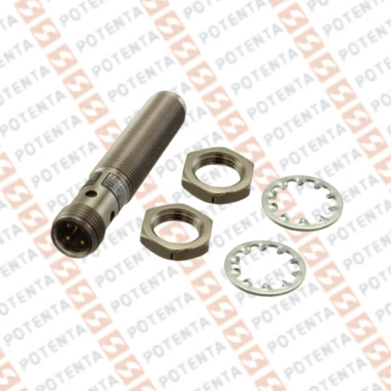 Sensor Inductivo, M12 inoxidable, 5mm Ras, 10-30Vdc, Pnp/no, Con=m12-4p, ip69k, P+F
