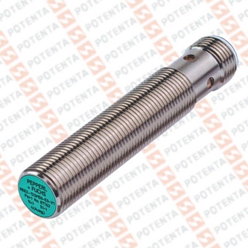 Sensor Inductivo, M12 metal, 4mm Ras, 20-250Vac/Vdc, no-2hilos, Con=m12-3p, ip67, P+F
