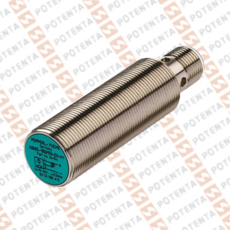 Sensor Inductivo, M18 metal, 8mm Ras, 10-30Vdc Npn/no Con=m12-4p, ip68 P+F