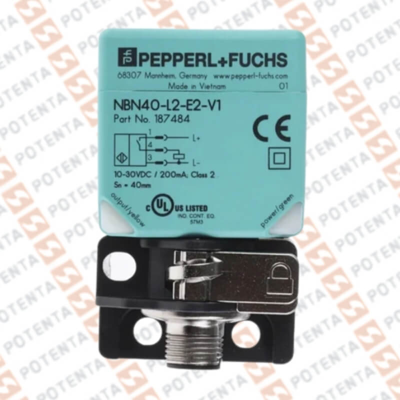 Sensor Inductivo, Rectangular 40x40x67mm plas, 40mm nRas, 10-30vdc, Pnp/no, Con=m12-4p, ip67, P+F