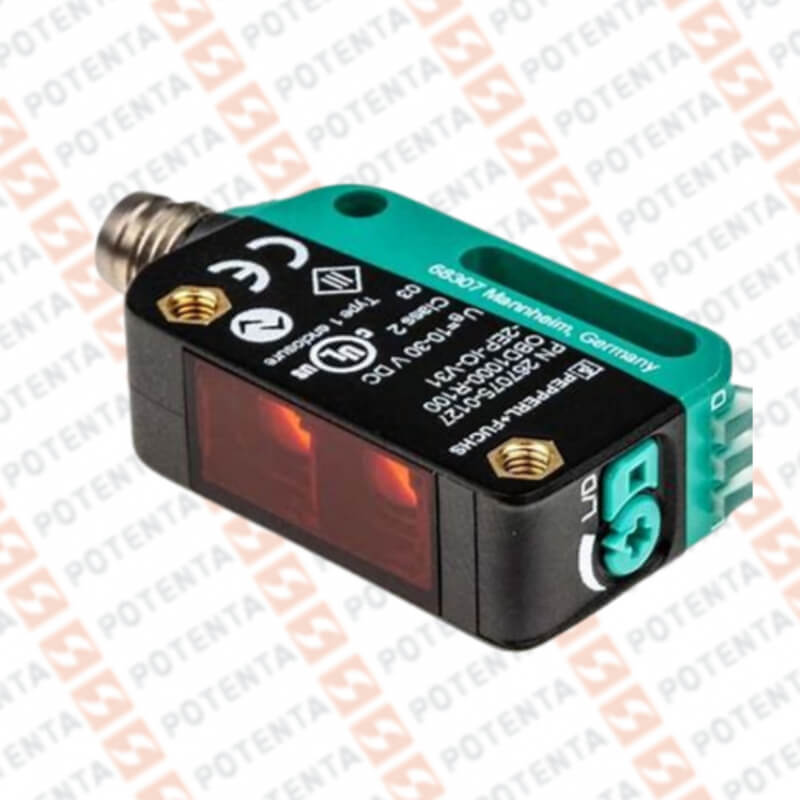 Sensor foto difuso Rectangular, 1m, 10-30Vdc, 2push-pull IOlink, Con=m8-4p, ip69k, P+F