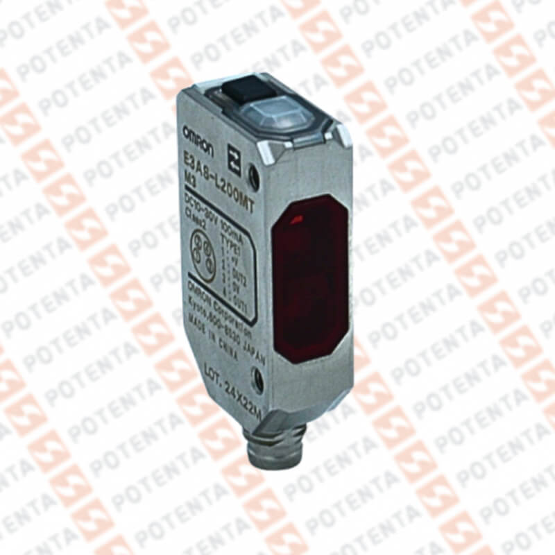 Sensor foto difuso Rectangular sup/fon, inox, 200mm, 10-30Vdc npn/lo-do teach m8-4p ecolab Omron
