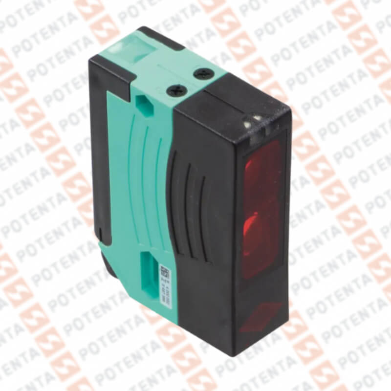 Sensor foto difuso rectangular, sup/fon, 2m, 12-240vac/vdc, rele temporizado, terminal, ip67, P+F