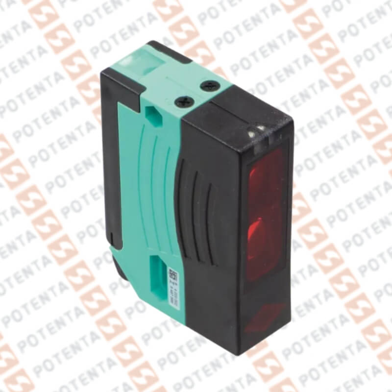 Sensor foto reflex rectangular, 21m, 12-240Vac/Vdc, rele temporizado, terminal, ip67, P+F