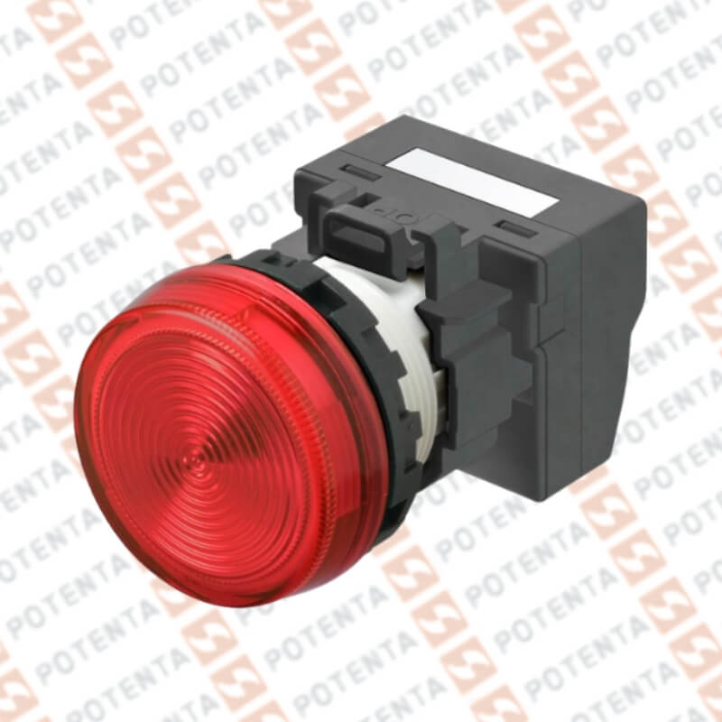 Luz piloto M22N, led rojo, led 230Vac, d=22mm, plástico, Omron