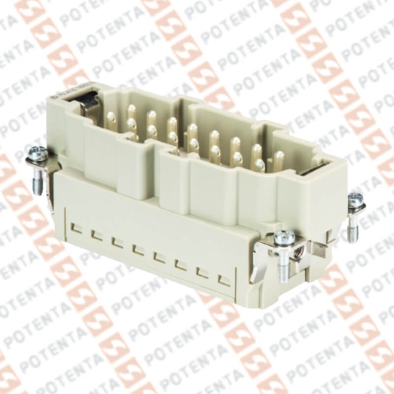 Inserto macho S16, 16P+T, 26-14awg 600v/16a push-in, Wieland