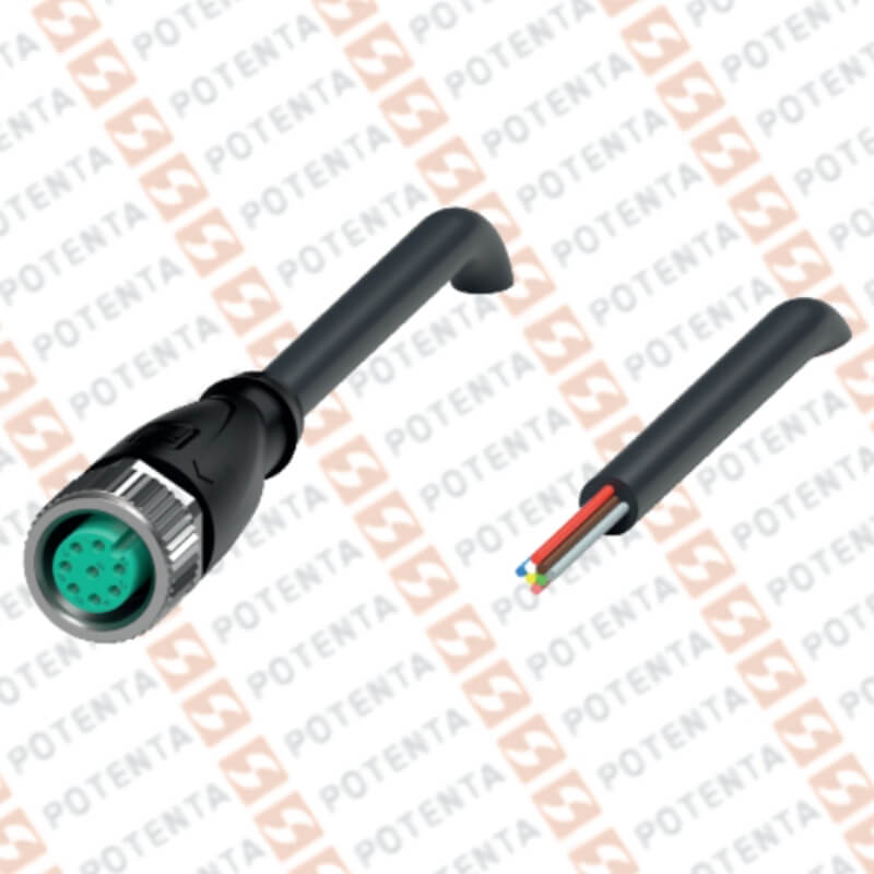 Cable Conector hembra, 10m, m12-8p recto, pur, ip69, P+F