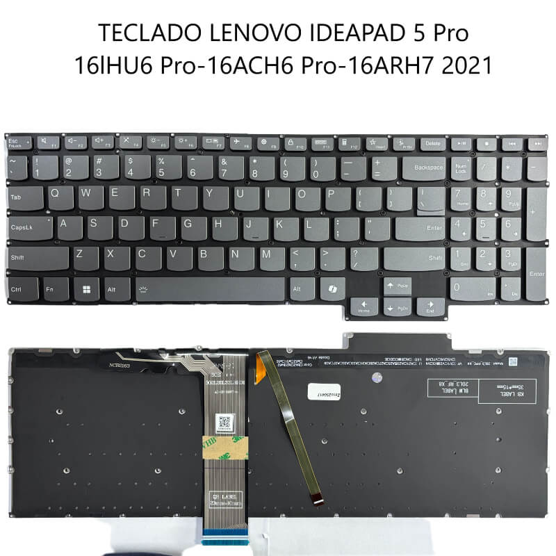 TECLADO Lenovo ldeaPad 5 Pro 16lHU6 Pro-16ACH6 Pro-16ARH7 2021