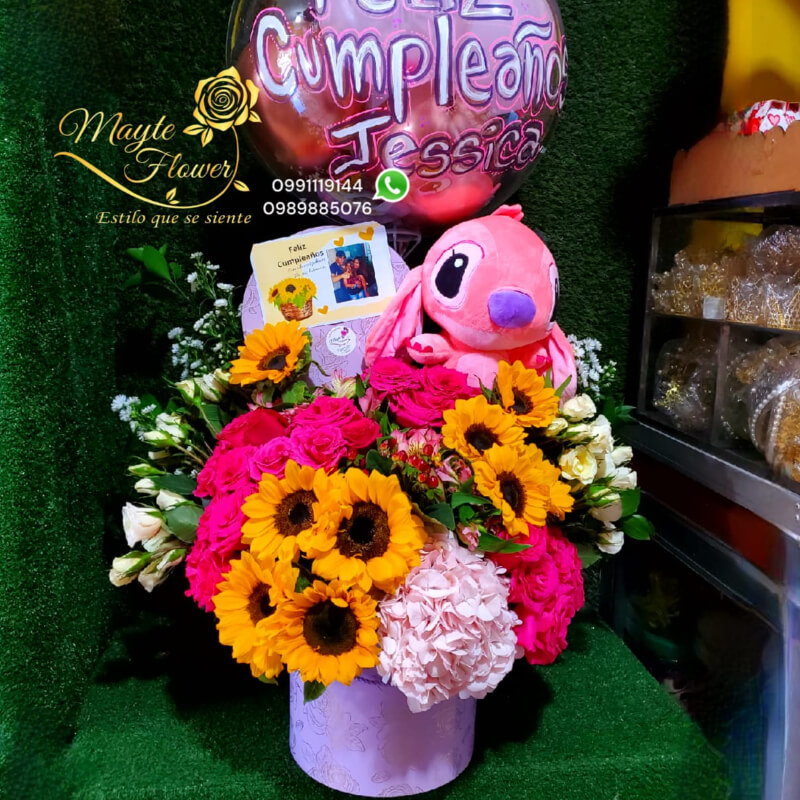 Box Primaveral con Hortensias, Peluche