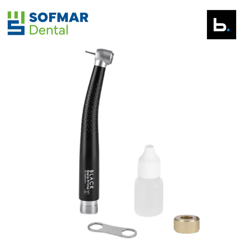Pieza de Mano Stella Prime Alta Velocidad LED + Spray Quíntuple | Torque Profesional con Baleros Cerámicos | Depósito Dental Sofmar