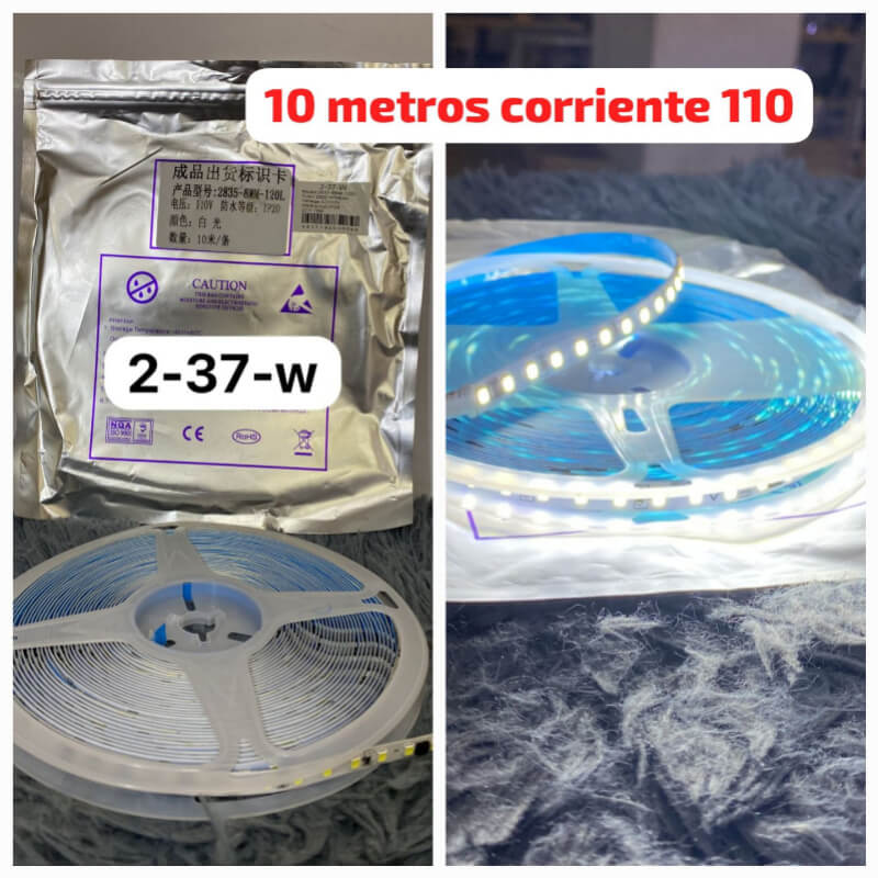 CINTA LED 5050 110V luz BLANCA DE 10 METROS