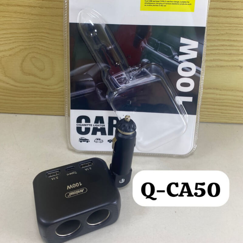 Extensor de Cigarrillera para Vehiculo con 2 USB