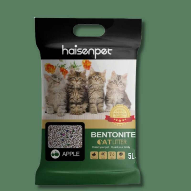 Arena para gatos Haisenpet 4kg Manzana