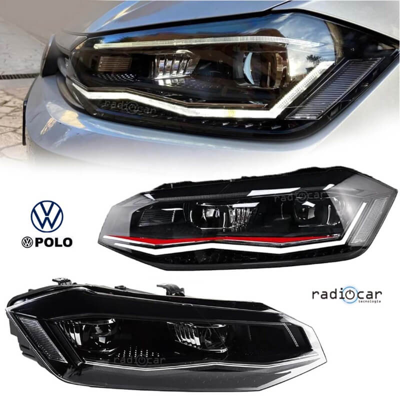 Faro delantero Luces LED para Volkswagen Polo Virtus VW Faros Principal LED