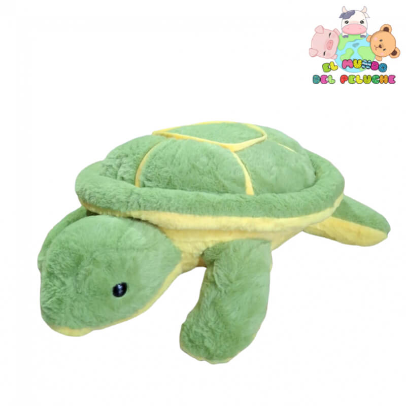 Tortuga de Peluche | Diseño Realista Verde y Amarillo | 35x20 cm | El Mundo del Peluche