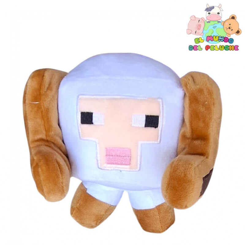 Peluche Borrego | Estilo Minecraft Diseño Cúbico | 20x15x20 cm | El Mundo del Peluche